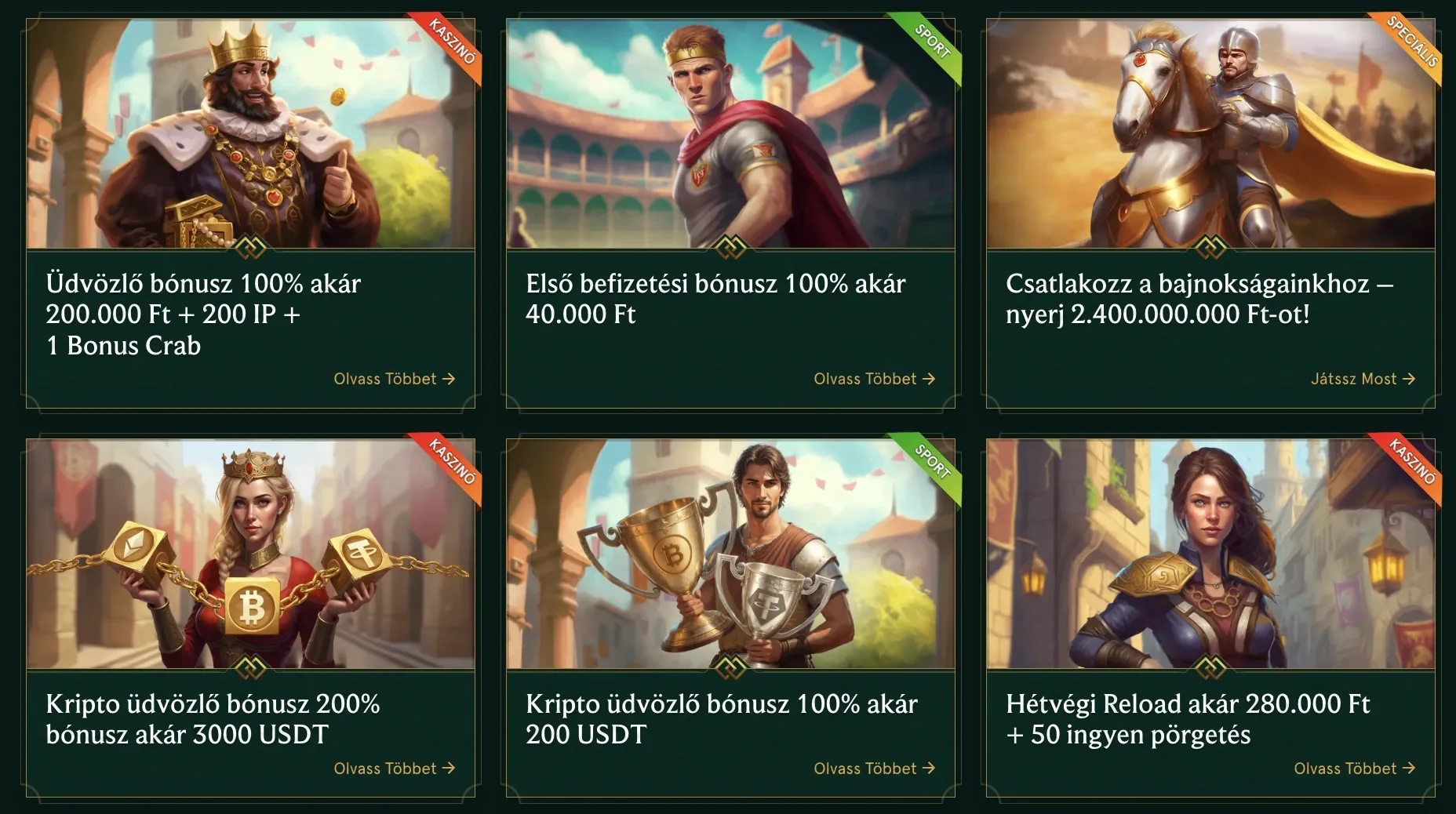 Casinia casino promóciók